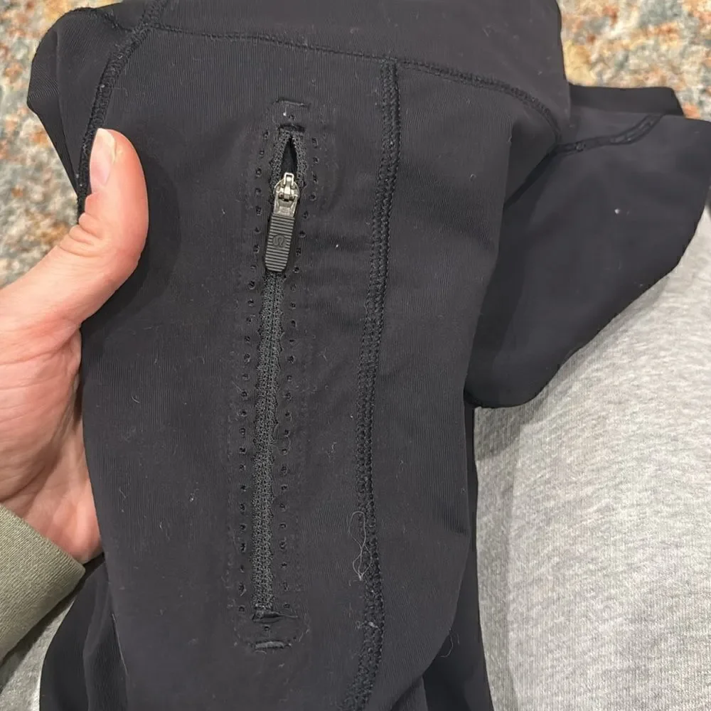 Lululemon Two front zipper leggings